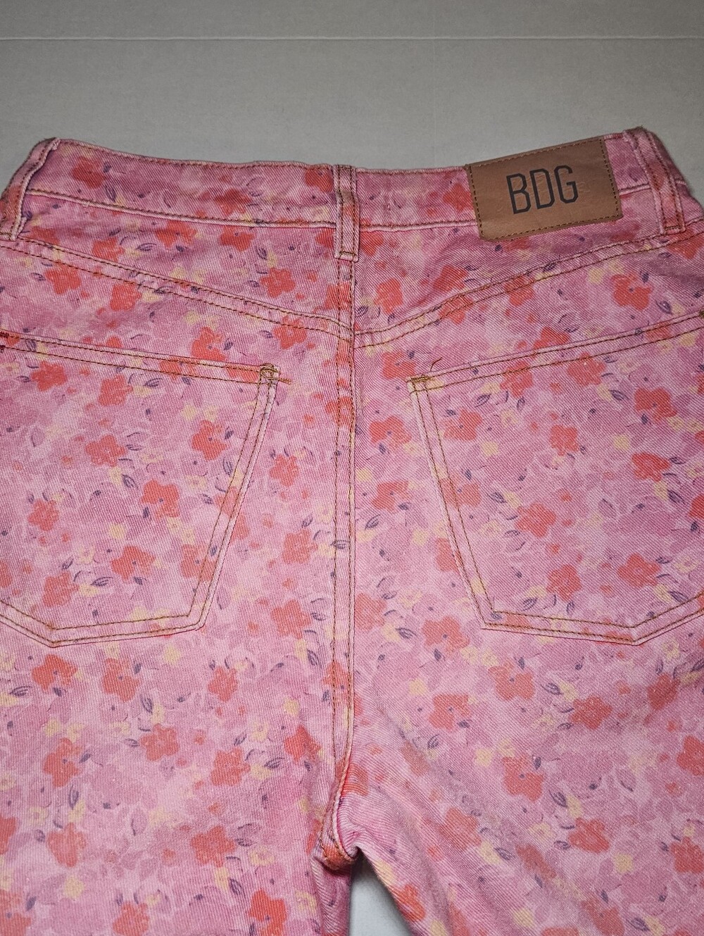 BDG Urban Outfitters Jeans Floral Flare Denim Women's 28 Wide Leg Y2K Vibe - Picture 6 of 9